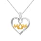 1/20cttw. Natural Diamond Sterling Silver Mom Heart Pendant - image 1