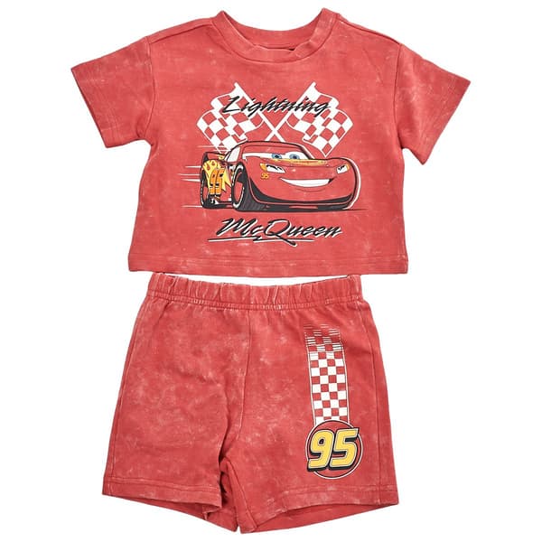 Baby Boy (12-24M) Disney Cars Optic Wave Shirt & Shorts Set