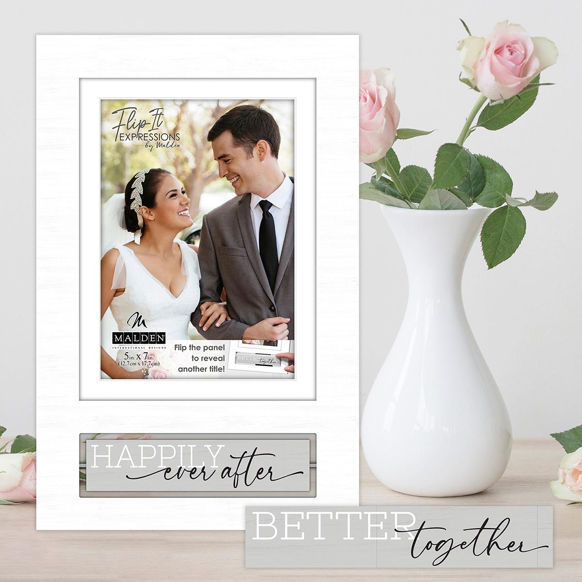 Malden Sentiment Wedding Flip-It Frame - 6x8/5x7