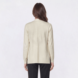 Petite 89th & Madison Varigated Straight Hem Cardigan