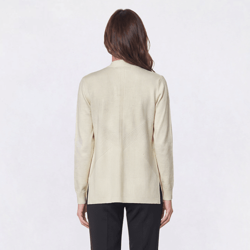 Petite 89th & Madison Varigated Straight Hem Cardigan