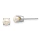 Gemstone Classics&#40;tm&#41; White Gold 5mm. Blue Topaz Earrings - image 1