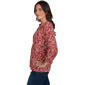 Petite Ruby Rd. Romance On The Ranch Ruffle Neck Floral Blouse - image 4