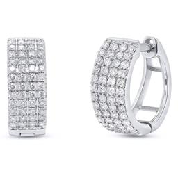 Nova Star(R) Sterling Silver Lab Grown Diamond Hoop Earrings