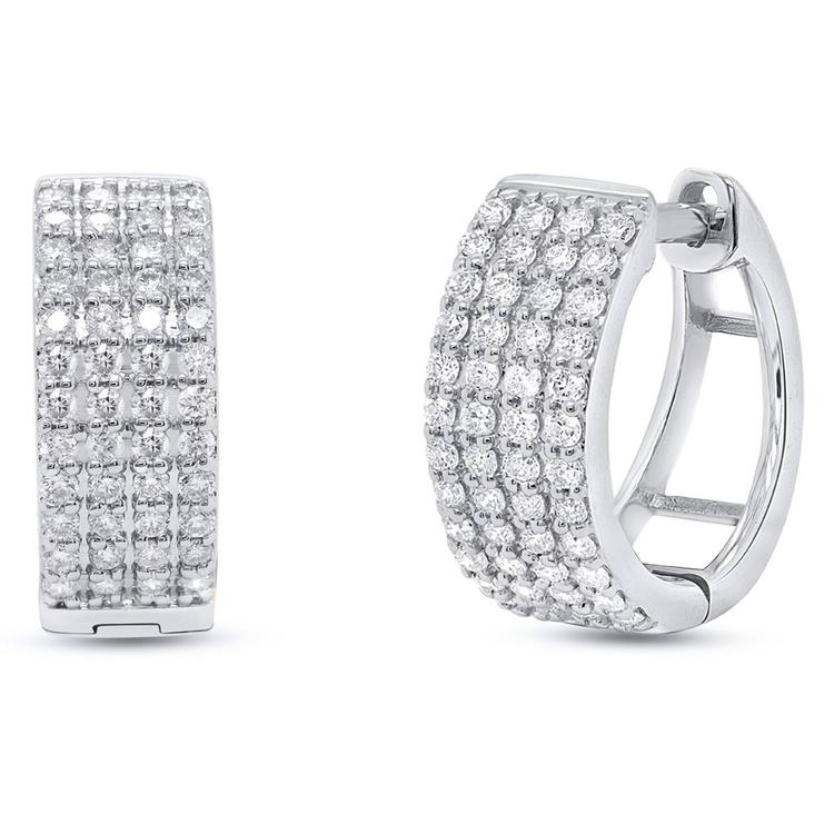 Nova Star(R) Sterling Silver Lab Grown Diamond Hoop Earrings