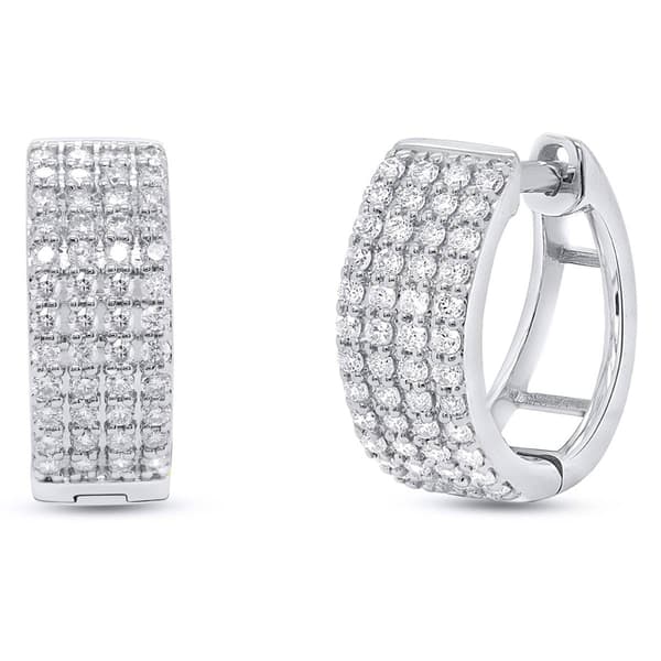 Nova Star(R) Sterling Silver Lab Grown Diamond Hoop Earrings
