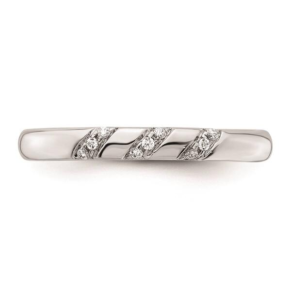 Pure Fire 14kt. White Gold Lab Grown Diagonal Diamond Ring - image 