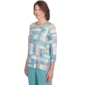Womens Lake Victoria 3/4 Sleeve Hues Color Block Tee - image 3