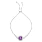 Haus of Brilliance Purple Amethyst & Diamond Accent Bolo Bracelet - image 3