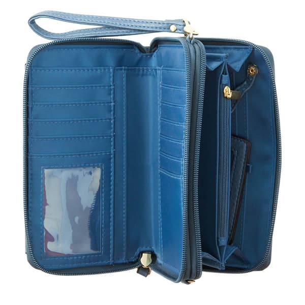 Womens Bueno Buckle Flap Elephant Pebble Wallet On a String