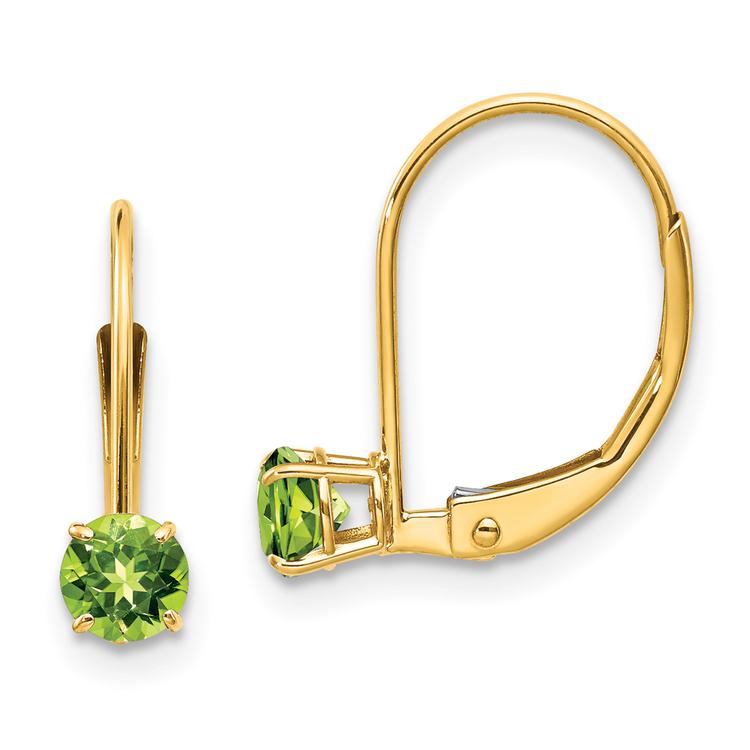 Gemstone Classics(tm) 14kt. Gold Peridot Drop Earrings