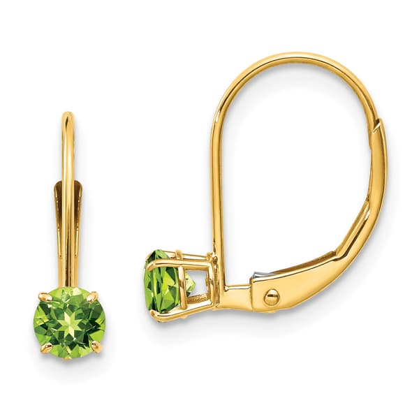 Gemstone Classics&#40;tm&#41; 14kt. Gold Peridot Drop Earrings - image 