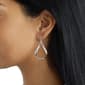 Athra Fine Silver Plated Curved Teardrop Drop Earrings - image 3
