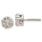 Pure Fire 14kt. White Gold 2/3ctw. Diamond Cluster Screw Earrings - image 1