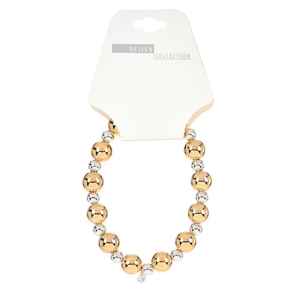 Design Collection Silver-Tone & Gold-Tone Beaded Bracelet