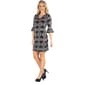 Womens 24/7 Comfort Apparel Elbow Length Sleeve Shift Dress - image 3