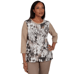 Petite Alfred Dunner Regent Street Abstract Floral Blouse