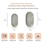 Sango Resona Moss/Cream Large Ceramic Serving Platters - Set of 2 - image 4