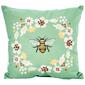 Embroidered Bee Decorative Pillow - 18x18 - image 1