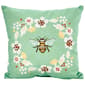 Embroidered Bee Decorative Pillow - 18x18 - image 1