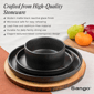 Sango Anderson Black Stoneware 12pc. Dinnerware Set Service for 4 - image 3