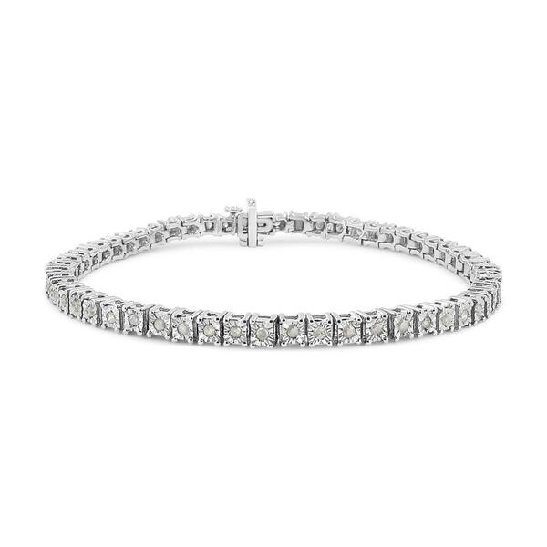 Haus of Brilliance Sterling Silver Diamond Tennis Bracelet - image 
