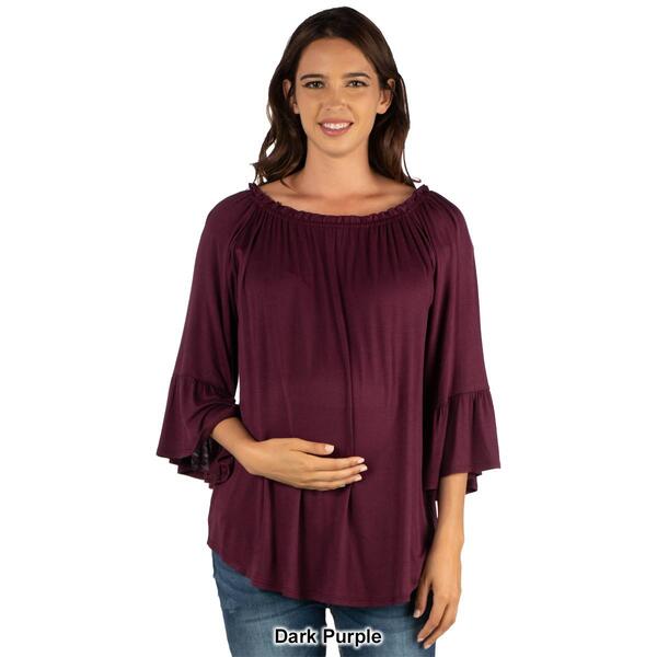 Womens 24/7 Comfort Apparel Loose Fit Tunic Maternity Top