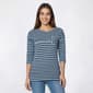 Womens Erika 3/4 Sleeve Newport Stripe Tee - image 1