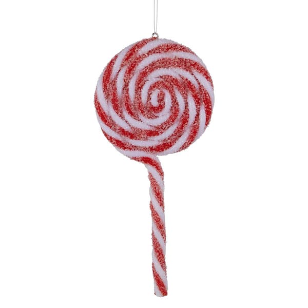 Northlight Seasonal 6ct. Red & White Frosted Lollipop Ornaments