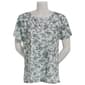 Petite Preswick & Moore(R) Short Sleeve Lace Bloom Rings Tee - image 1