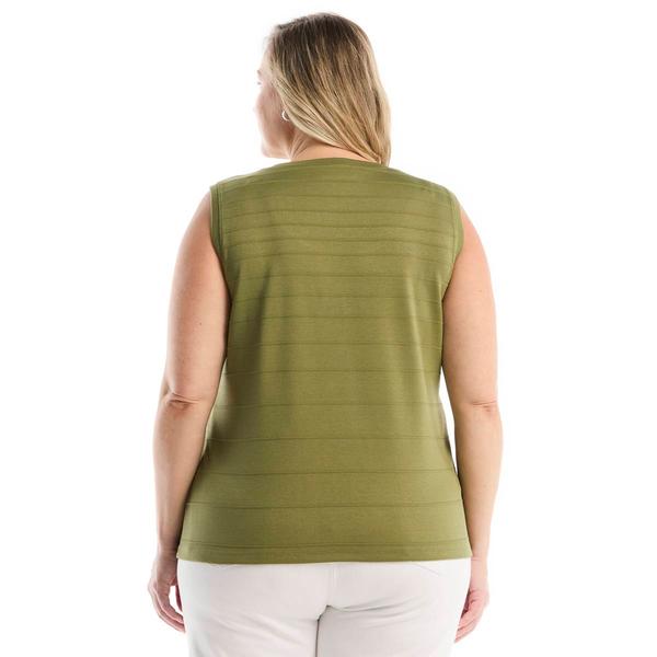Plus Size Rafaella® Solid Ottoman Knit Tank Top