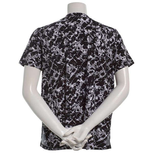 Plus Size Hasting & Smith Short Sleeve Tie Dye Split Neck Tee