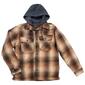 Mens Mountain Ridge Flannel Chest Protector Jacket - Brown Plaid - image 1