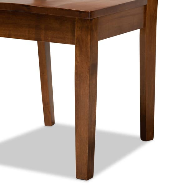 Baxton Studio Salida Walnut Brown Finished Wood 5pc. Dining Set