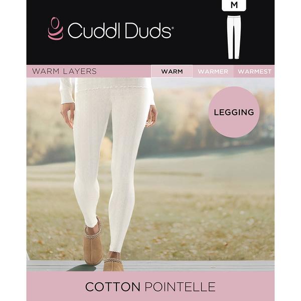 Womens Cuddl Duds® Cotton Pointelle Leggings