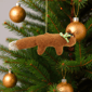 Gallerie II Orange & Green Snow Tipped Fox Christmas Ornament - image 3