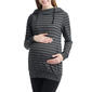 Womens Glow & Grow&#40;R&#41; Striped Maternity Hooded Jacket - image 1