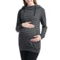Womens Glow & Grow&#40;R&#41; Striped Maternity Hooded Jacket - image 1