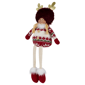 Northlight Sitting Plush Girl with Dangling Legs Christmas Figure - image 3
