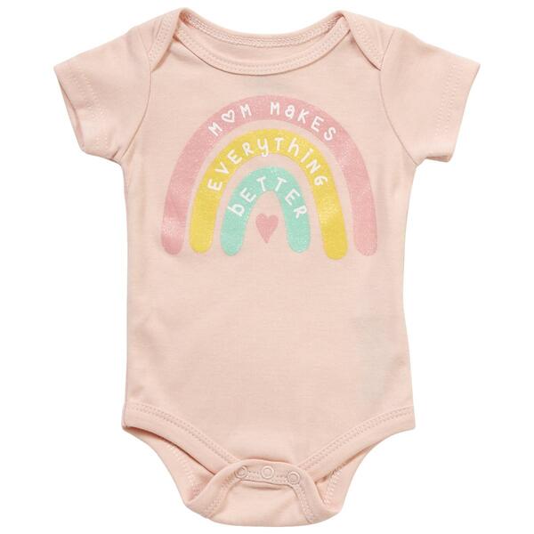 Baby Girl &#40;3-9M&#41; Babies with Attitude Rainbow Heart Bodysuit - image 