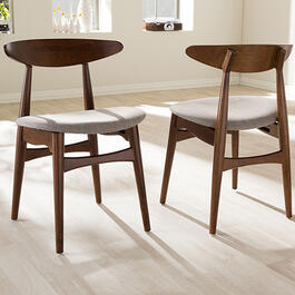 Baxton Studio Flora Mid-Century Set of 2 Dining Chairs