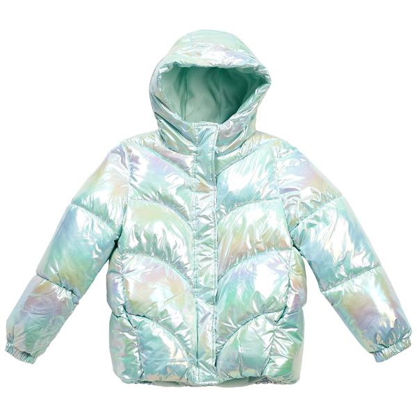 Girls (7-16) Rothschild Mermaid Quilt Iridescent Puffer Coat - image 