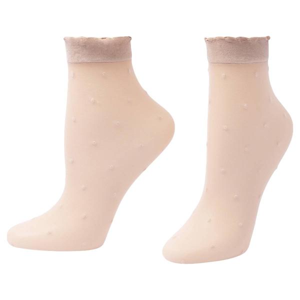 Womens HUE Sheer Pin Dot Anklet Socks - image 