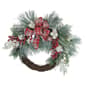 Northlight Real Touch(tm) Iced Mixed Pine and Holly Berry Wreath - image 1