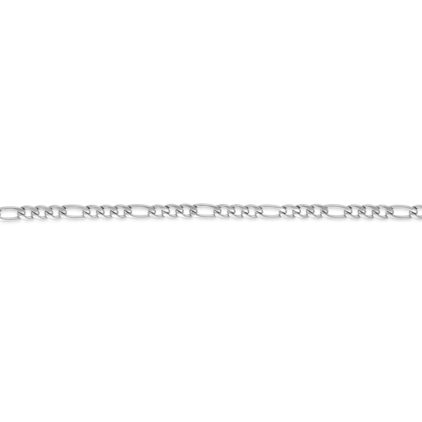 Mens Lynx Stainless Steel 4mm Figaro Chain Necklace
