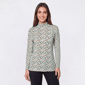 Womens Hasting & Smith Long Sleeve Mock Neck Leaf Neck Tee - image 1