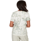 Petite Alfred Dunner Vintage Charm Short Sleeve Floral Blouse - image 1