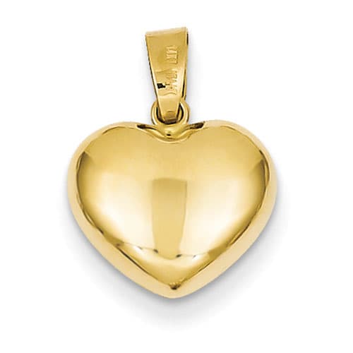 Gold Classics&#40;tm&#41; Puffed Heart Pendant 14k. Yellow Gold - image 