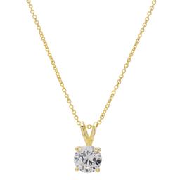 Gianni Argento Lab White Sapphire 7mm Round Pendant