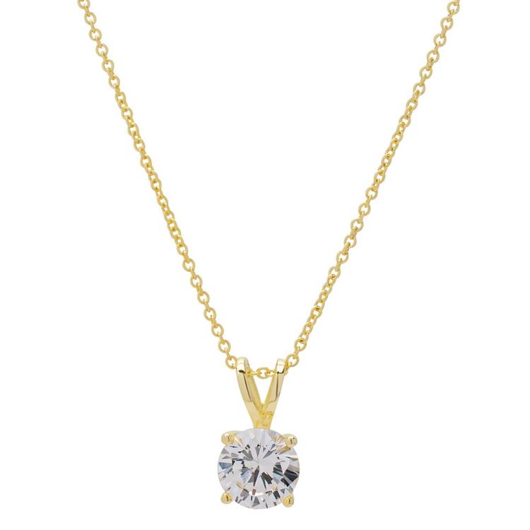 Gianni Argento Lab White Sapphire 7mm Round Pendant
